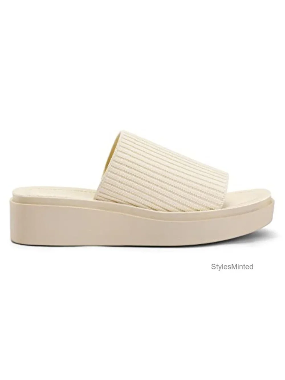 Women's Knit Platform Sandals Breathable Non-Slip Summer Slides